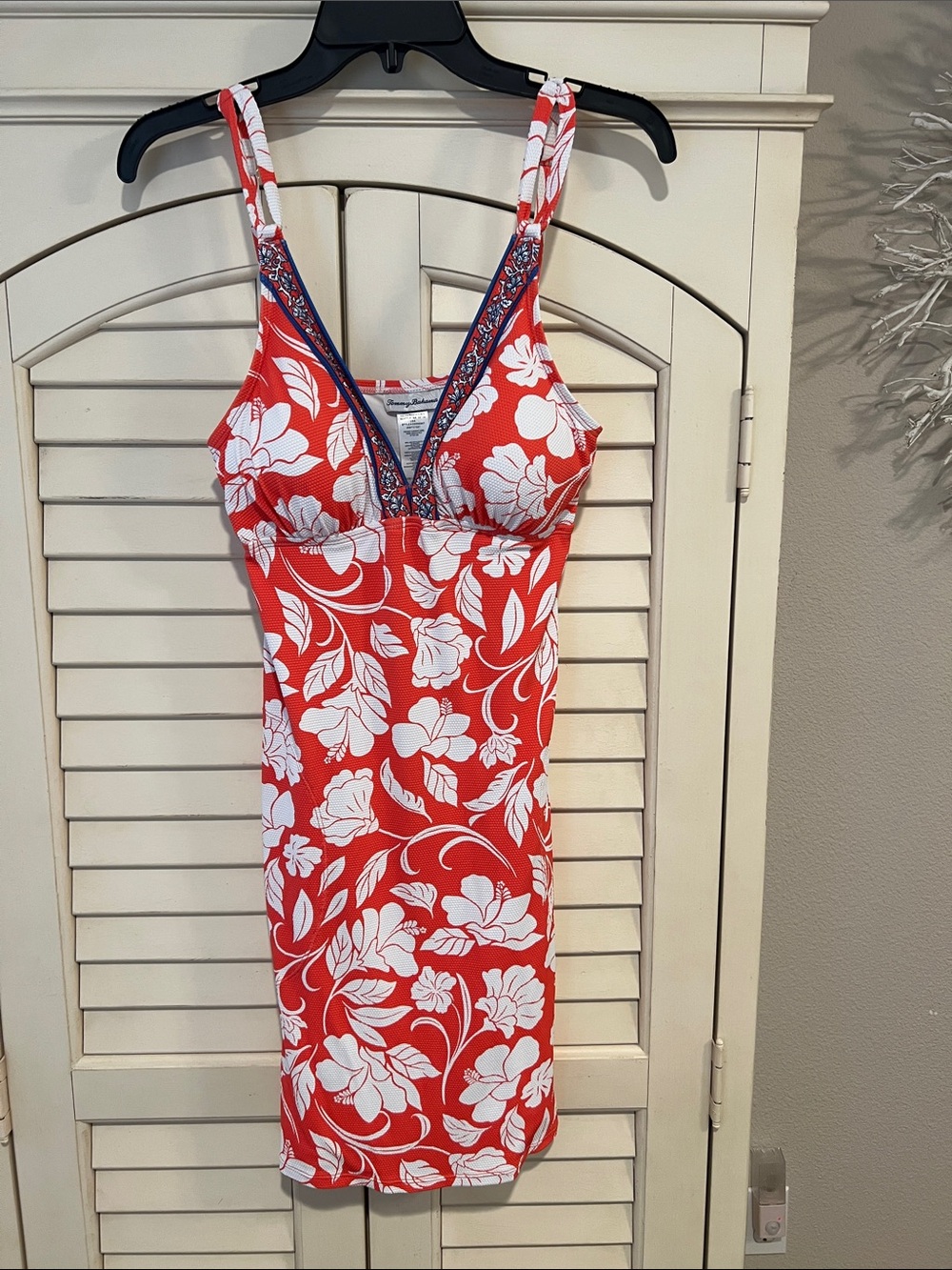 Tommy Bahama V Neck Coral Beach Dress M